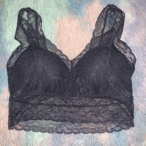 🌻GU Dark Gray Lace Bralette